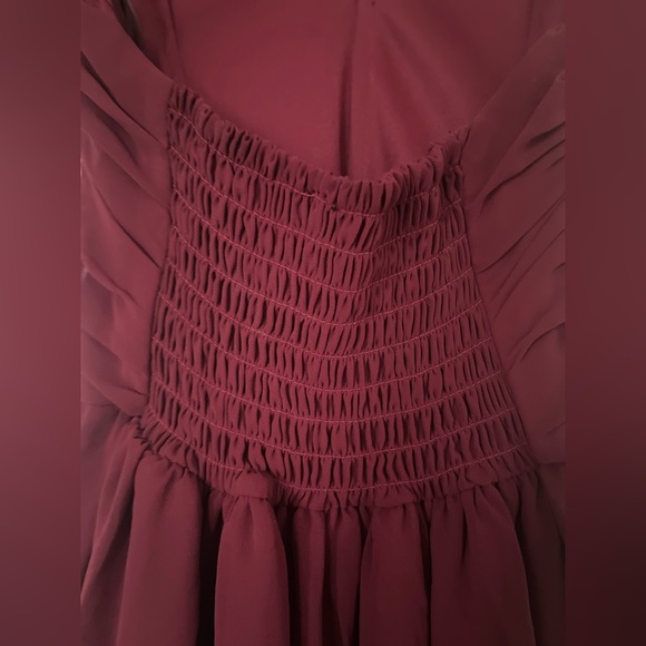 ASOS WEDDING Chiffon Bandeau Midi Dress - Picture 4 of 9